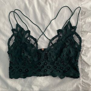 Forest Green Free People Adella Bralette